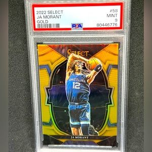 2022-23 NBA Select Ja Morant Gold 10/10 PSA 9 Memphis Grizzlies Card